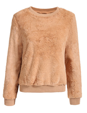 ULTRA SOFT FUR LONG SLEEVE T-SHIRTSWEATER NEWT1508 