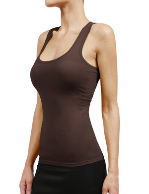 BASIC STRETCHY RACERBACK TANK TOP NEWT183 