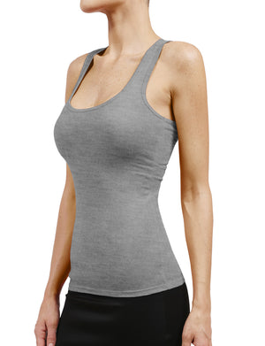 BASIC STRETCHY RACERBACK TANK TOP NEWT183 