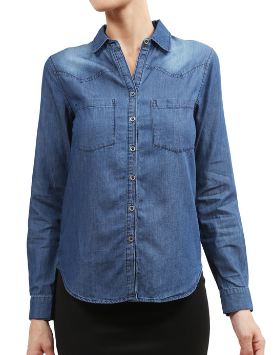 LIGHT WEIGHT FRONT POCKET LONG SLEEVE BUTTON DOWN SHIRTS NEWT190 PLUS