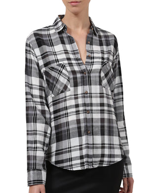 LIGHT WEIGHT LONG SLEEVE PLAID BUTTON DOWN SHIRTS NEWT200 