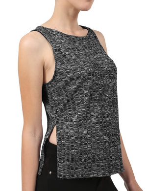 LIGHT WEIGHT BASIC SLEEVELESS RIBBED TANK TOP WITH ROUND NECK NEWT207 