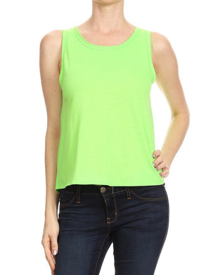 LIGHT WEIGHT TERRY SLEEVELESS TOP WITH OPEN BACK NEWT283 