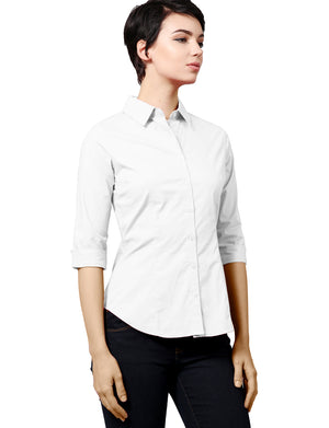 SIMPLE 3/4 SLEEVED BUTTON DOWN COLLARED SHIRTS NEWT290 