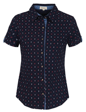 TAILORED SHORT SLEEVE BUTTON DOWN SHIRTS NEWT299 