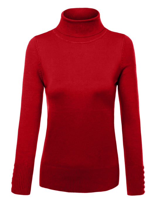 KNIT TURTLE NECK LONG SLEEVE PULLOVER SWEATER NEWT310