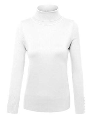 KNIT TURTLE NECK LONG SLEEVE PULLOVER SWEATER NEWT310 