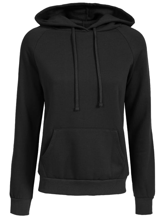 PULLOVER LONG SLEEVE FLEECE HOODIE WITH KANGAROO POCKETS NEWT325