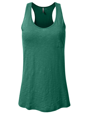 RELAXED SCOOP NECK TANK TOP WITH POCKET NEWT50 