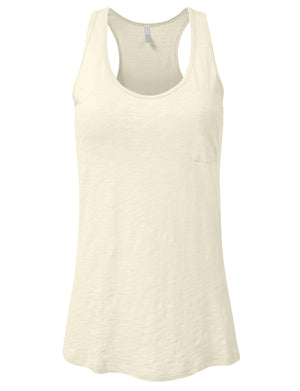 RELAXED SCOOP NECK TANK TOP WITH POCKET NEWT50 