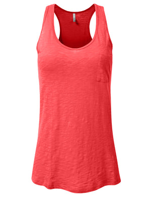 RELAXED SCOOP NECK TANK TOP WITH POCKET NEWT50 