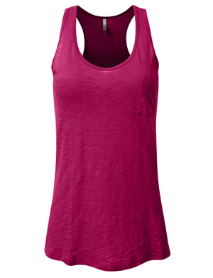 RELAXED SCOOP NECK TANK TOP WITH POCKET NEWT50 