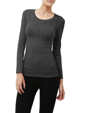 LIGHT WEIGHT BASIC LONG SLEEVE ROUND CREW NECK CASUAL T-SHIRTS NEWT78 