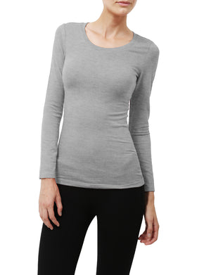 LIGHT WEIGHT BASIC LONG SLEEVE ROUND CREW NECK CASUAL T-SHIRTS NEWT78 