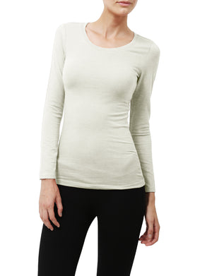 LIGHT WEIGHT BASIC LONG SLEEVE ROUND CREW NECK CASUAL T-SHIRTS NEWT78 
