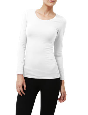 LIGHT WEIGHT BASIC LONG SLEEVE ROUND CREW NECK CASUAL T-SHIRTS NEWT78 