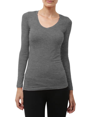 LIGHT WEIGHT BASIC LONG SLEEVE V-NECK SHIRTS NEWT90 