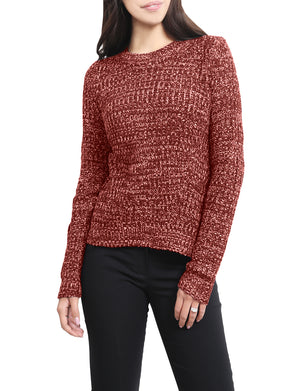 LIGHT WEIGHT LONG SLEEVES CHUNKY KNITTED SWEATER NEWT93 