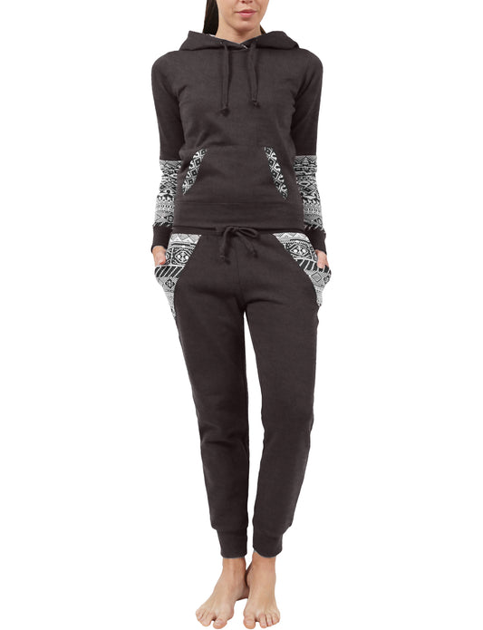 LIGHT WEIGHT FLEECE PULLOVER HOODIE AND SWEATPANTS TRACKSUIT SET NEWTS06 PLUS