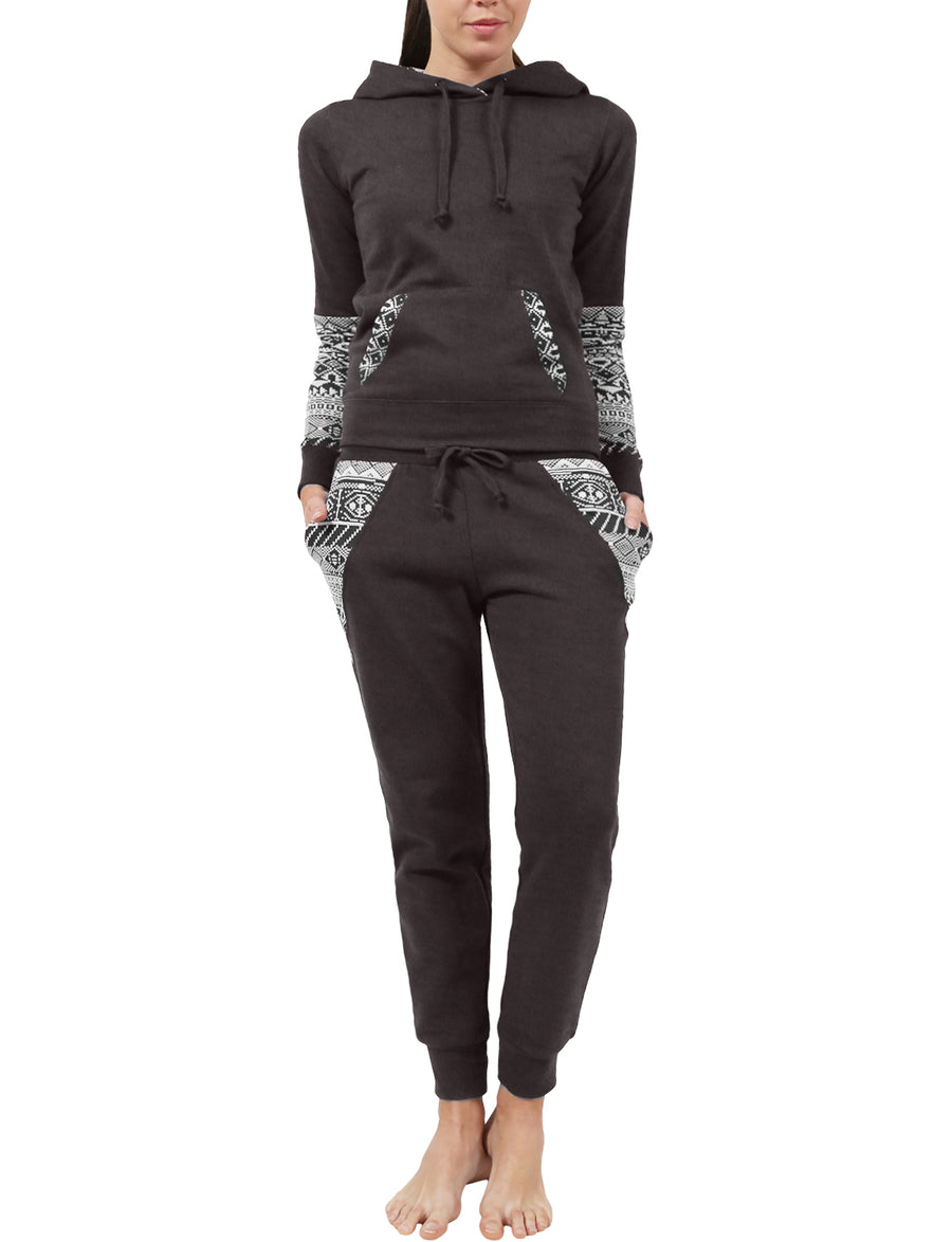 LIGHT WEIGHT FLEECE PULLOVER HOODIE AND SWEATPANTS TRACKSUIT SET NEWTS06 PLUS