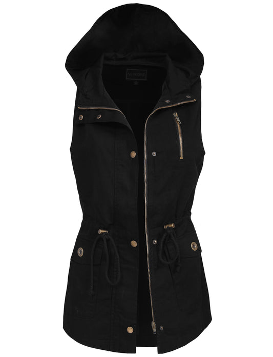 LIGHT WEIGHT SLEEVELESS SHORT ANORAK VEST NEWV1080