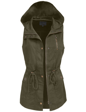 LIGHT WEIGHT SLEEVELESS SHORT ANORAK VEST NEWV1080 PLUS