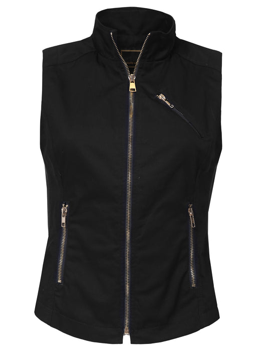 LIGHT WEIGHT SLEEVELESS SHORT ANORAK VEST NEWV1128