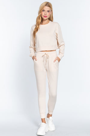 LONG SLV CREW NECK SWEATSHIRT & PANTS SET