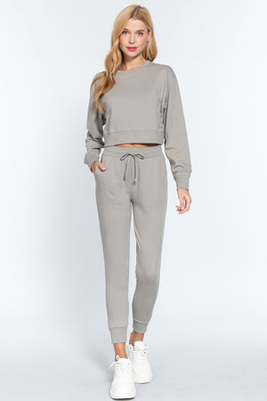 LONG SLV CREW NECK SWEATSHIRT & PANTS SET