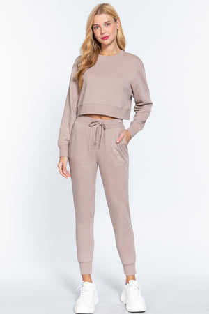 LONG SLV CREW NECK SWEATSHIRT & PANTS SET